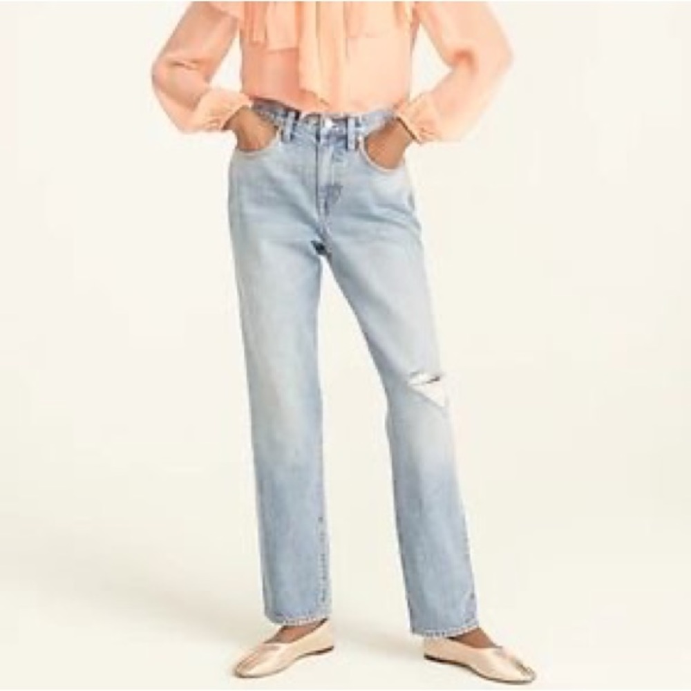 J. Crew - Slouchy Boyfriend Jeans in Basin Wash